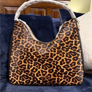 NWT MICHAEL Michael Kors Leopard Print Shoulder Bag